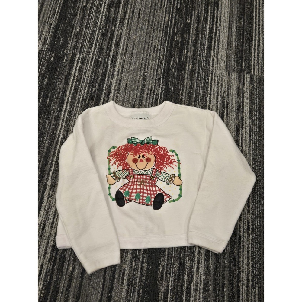 Vintage 90s Cockadoodles by Roosters Kids Sweatshirt Raggedy Ann 5/6 Crewneck